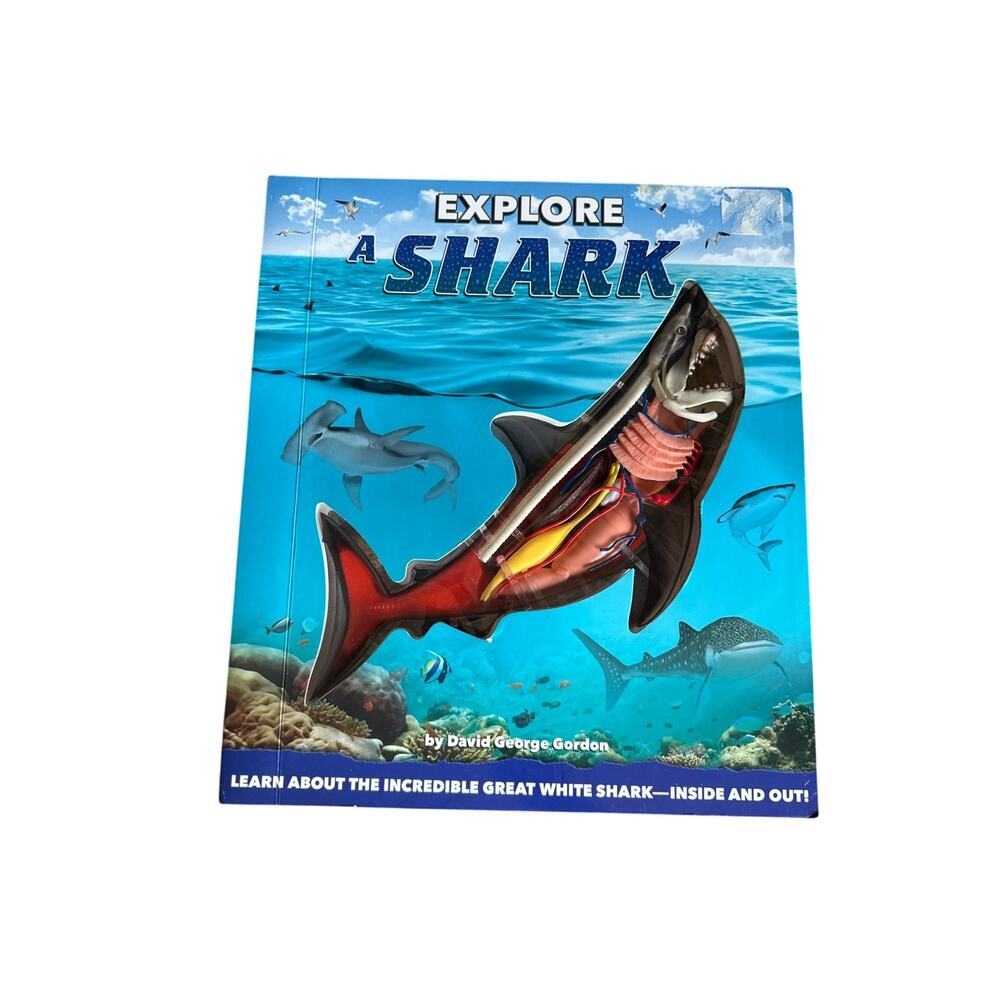 Book: Explore a Shark 3D Illustrated Learning of the Great White Shark, Kids